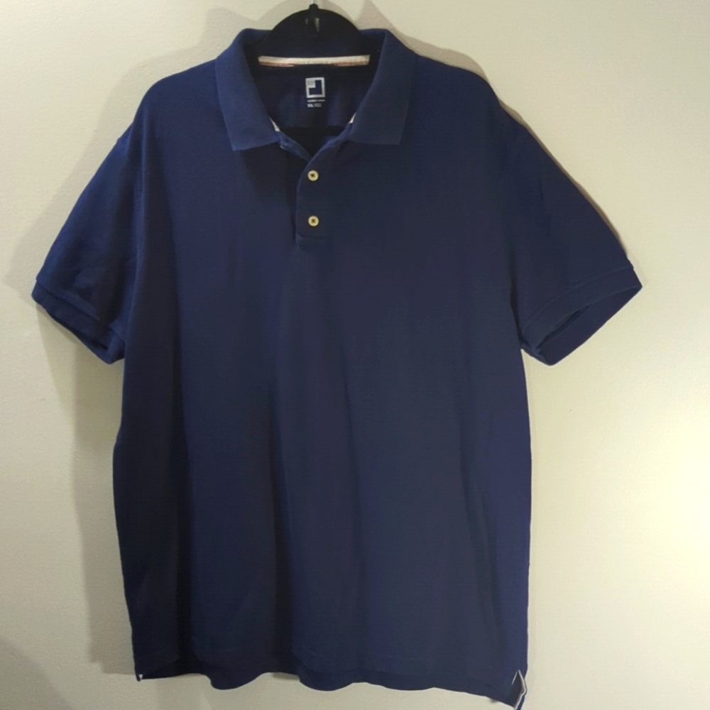 PREPPY! Men's JCPENNY Blue Short Sleeve 3 Button Collar Polo Shirt